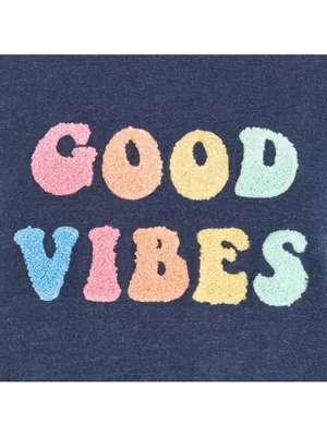 Wildfox Good Vibes pastel rainbow textured loop knit statement sweatshirt size S thumbnail 3