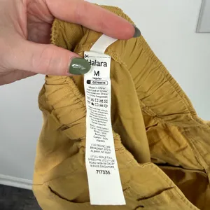Halara Mid Rise Casual Joggers Yellow Jasmine 100% Cotton Utility Womens Medium thumbnail 6