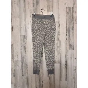 Stars Above Gray Leopard Waffle Knit Pajama Set Women’s XS thumbnail 12