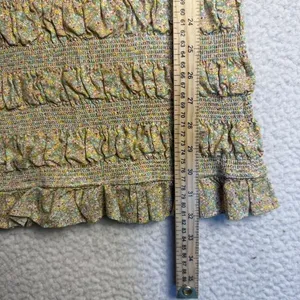 The‎ Impeccable Pig Dress Womens Small Floral Smocked Ruffle Mini Boho thumbnail 5