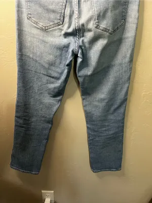 Madewell Stovepipe High Rise Straight Leg Jeans Euclid Wash Light Denim thumbnail 10