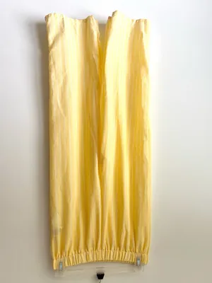 Butter Yellow 2 Piece Set White Stripes Flowy Pant Cropped Tank Top Travel Beach thumbnail 5