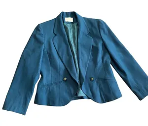 Pendleton Teal 100% Virgin Wool Short Blazer womens Sz‎ 6 1 button closur… thumbnail 1