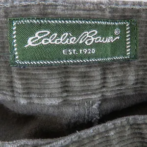 90s Vintage Eddie Bauer Olive Green Velvet Corduroy Straight Leg Pants 8P 30" thumbnail 5