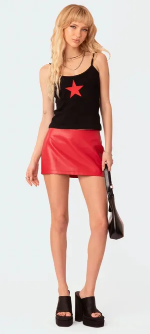 Edikted Leather Skirt thumbnail 1