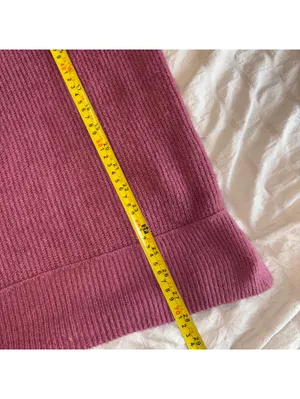 Aerie Cozy Ribbed Knit Crewneck Sweater RN: 54485 In Mauve, Woman’s Size Small thumbnail 7