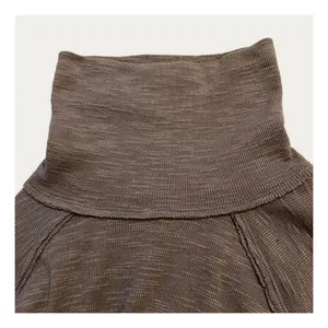 Free People Top Womens Size S Brown Tunic Turtleneck Oversized Split Back Boho thumbnail 4