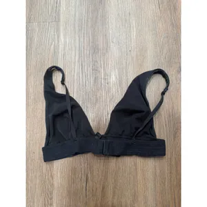 SKIMS Cotton‎ Rib Triangle Bralette Onyx Black Size XL Womens Ribbed Bra thumbnail 5