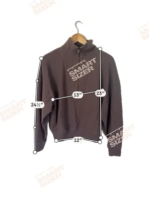 Universal Threads Women's French Terry Quarter Zip Sweatshirt brown thumbnail 2