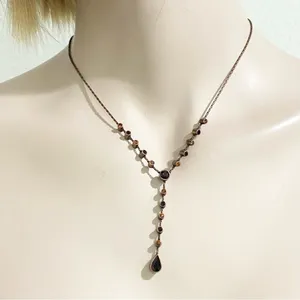 1928 Collection Copper Chocolate Rhinestones Y- Necklace thumbnail 13