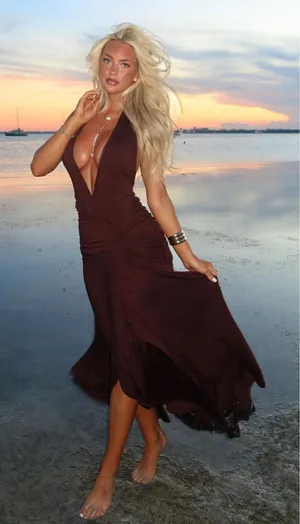 White Fox Grande Dame Maxi Dress Chocolate thumbnail 1
