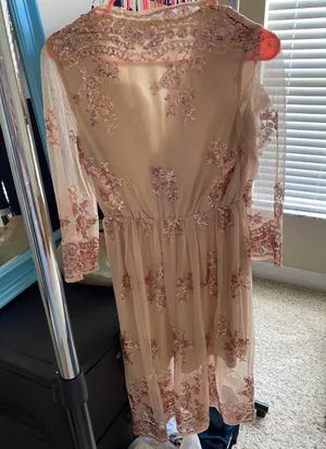 Boutique Bronze Sequined Dress Gold thumbnail 2