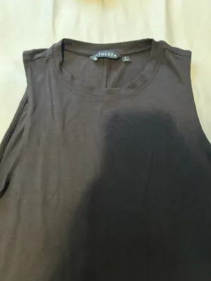 Athleta Asymmetrical Tank Top Black thumbnail 2