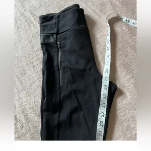 Athleta Ponte Luxe Legging Faux Leather Womens Full Length Zip Pockets‎ Sz Small thumbnail 8