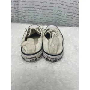 Converse All‎ Star White Woven Slip On Sneakers size 8 bin 1 thumbnail 2