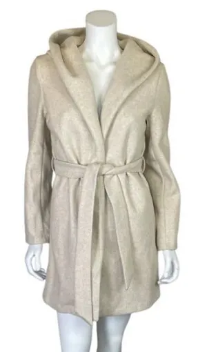 Love Tree Women's Cream Hooded Tie Waist Jacket | Size: M thumbnail 1