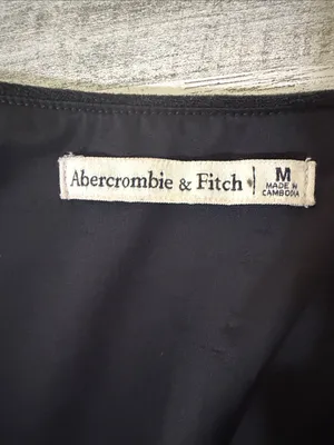 Abercrombie & Fitch Black Velvet Long-Sleeve Sweetheart Top Size Medium thumbnail 5