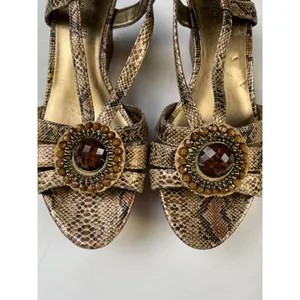 Anne Klein Women's Gold Shoes/Sandal/Wedge Heel 3.25" Size 7.5 SKU 3500 thumbnail 7