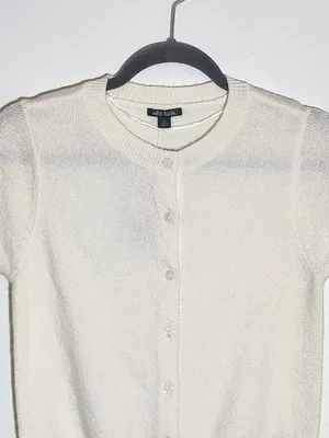 Wild Fable Cream Short Sleeve Button Down Cardigan Sweater Size XS NWT thumbnail 2