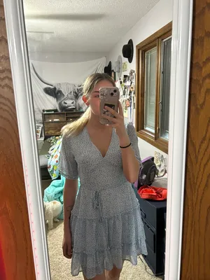 Floral Blue Dress thumbnail 3
