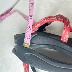 Chaco Arch Support Women's Sandals in Pink Adjustable Straps in Black Sole W9 thumbnail 15
