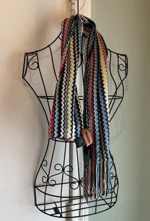 Missoni multicolored striped zigzag Scarf thumbnail 2