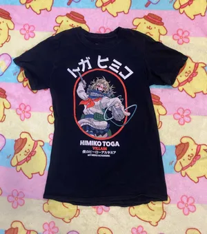 Toga My Hero Academia Himiko Shirt Women’s Black Graphic Small thumbnail 1