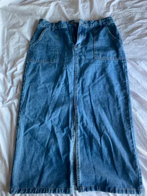 Denim Maxi Skirt Size M thumbnail 5