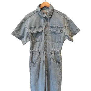 FREE PEOPLE We the Free Marci Denim Jumpsuit Size Medium thumbnail 5