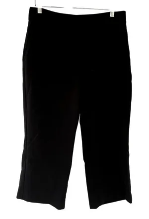 Ann Taylor black business casual pants pockets women's size 12 P capri‎ style thumbnail 1