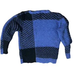 RAG & BONE Blue Black Chunky Knit Sweater XS Crewneck Pullover Wool Blend Cozy thumbnail 10
