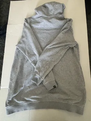 Nike Gray Swoosh Logo Hoodie Pullover Sweatshirt Women’s Medium thumbnail 3