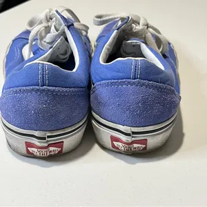 Vans Old Skool Low-Top Skate Shoes Blue Suede Size 8 thumbnail 2