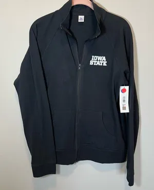 Boxercraft Women’s Black Iowa State Zip Up Sweatshirt Large NWT‎ thumbnail 1