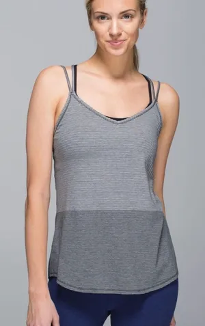 Lululemon Breezy Tank Divided Stripe Heathered Light Grey Heathered Dark Slate thumbnail 1