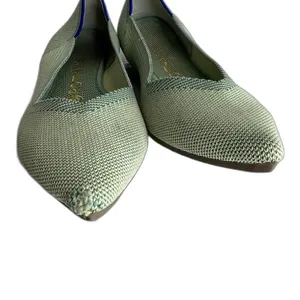 Rothy's The Point Shoes Womens Size 7.5 Green Knit Flats‎ Washable Eco Friendly thumbnail 2