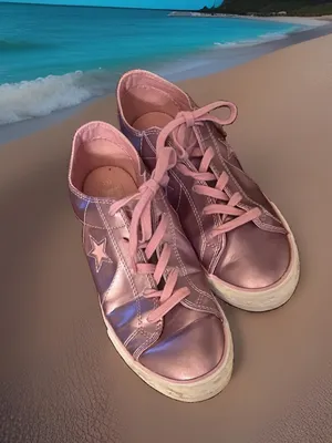 Converse One Star Metallic Pink Low Top Sneakers Women’s 6 thumbnail 4