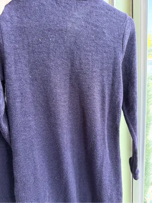 MICHAEL Michael Kors Purple Charcoal Long-Sleeve Zip-Front Knit Dress Size small thumbnail 6