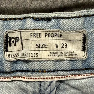 Free People Cutoff Denim Shorts Women 29 Light Wash Blue Raw Hem Festival Grunge thumbnail 9
