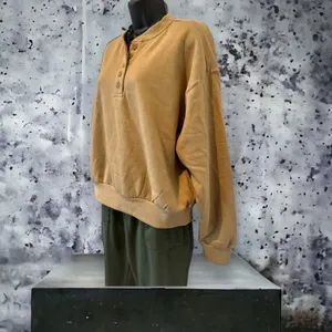 Reflex Fleece‎ Henley Sweatshirt Tan size small thumbnail 3