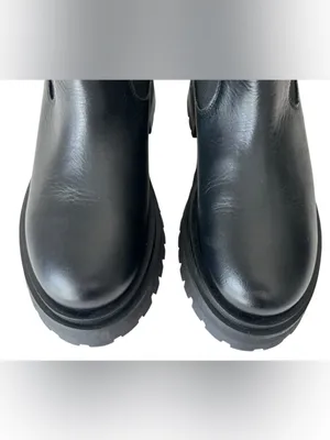 & other stories Chelsea leather ankle boots black NEW 38 US7 thumbnail 7