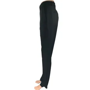 Zara Women's Black Straight Leg High Waist Ankle Career Trousers Dress Pants 30 thumbnail 2