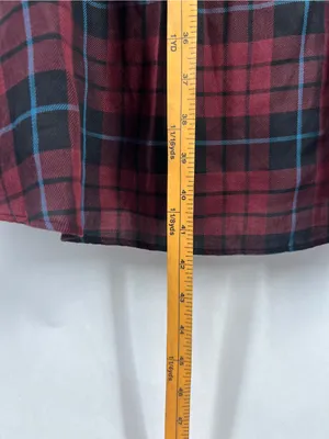 NWT Lane Bryant Plaid Drawstring Waist Dress Burgundy Black Size 18 thumbnail 13