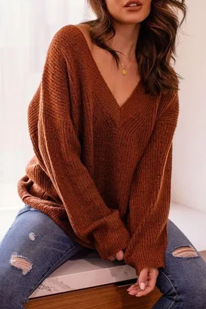 Natural Reflections Burnt Orange Pullover Knit Sweater Women’s Size XL NEW thumbnail 1