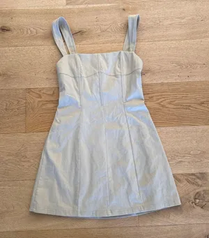 White Fox - I Love It Sleeveless Mini Dress in Khaki Tan thumbnail 1