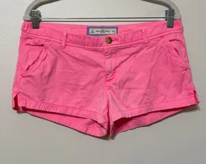 Abercrombie & Fitch Y2K Mini Micro Hot Pink Shorts Size 29 or 8 Vintage 90s thumbnail 1