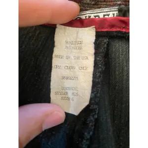 Vintage Work Order Corduroy Bare Back Plaid Bootcut Flare Bias Cut Y2K Lowrise thumbnail 7