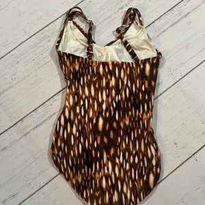 Curvallure animal print one piece swimsuit thumbnail 4