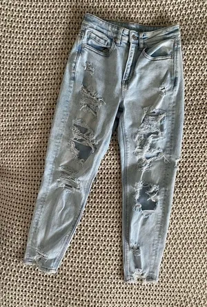 American Eagle destroyed mom denim thumbnail 1
