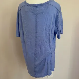 We the Free Periwinkle Blue Cotton and Linen Oversized Slouchy T-Shirt Size S thumbnail 4